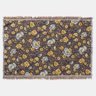 Manta Altami Vintage Floral Birds Throw Blanket – Elegan