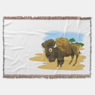 Manta American Bison Throw Blanket
