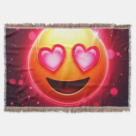 Manta Amor Emoji Struck Resplandor de corazones