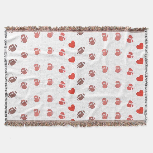 Manta Amor Fútbol Americano - Corazón de fans de Gridiro (Anverso)