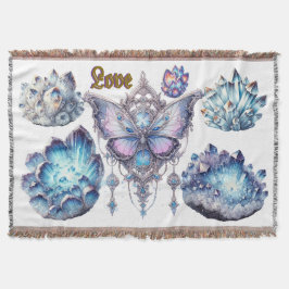 Manta Amor Mariposa Marco floral Basic Camiseta Oscura