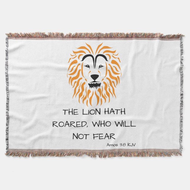 Manta Amos 3:8 Verso de la Biblia de KJV (Anverso)