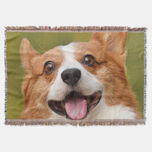 Manta Añadir foto de perro personalizada (Anverso)