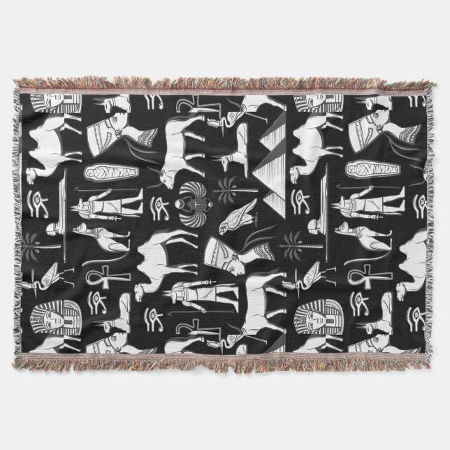 Manta Ancient Egypt Hieroglyphic Symbol Pattern      (Anverso)