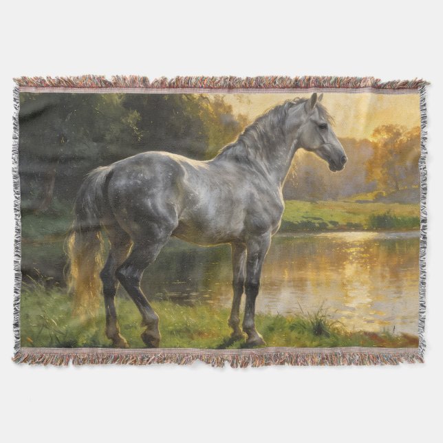 Manta Andalusian Stallion by the Lake (Anverso)