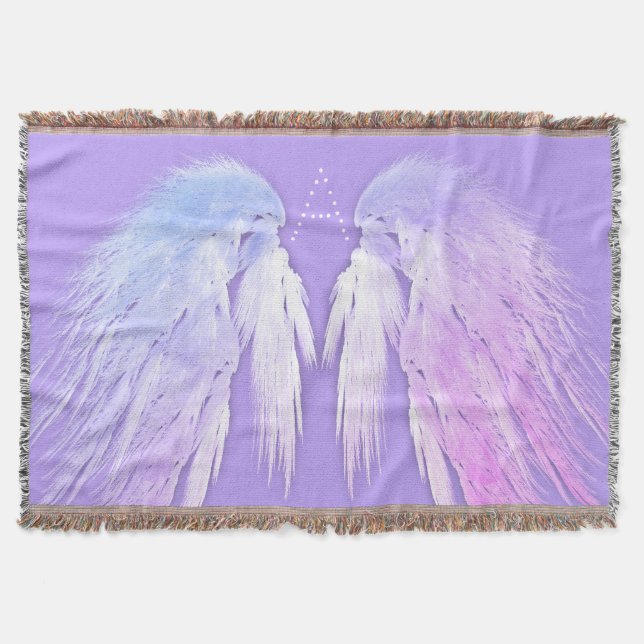 Manta ANGEL WINGS Fairy Purple Monograma (Anverso)