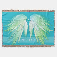 ANGEL WINGS Monograma Nombre Ombre fresco