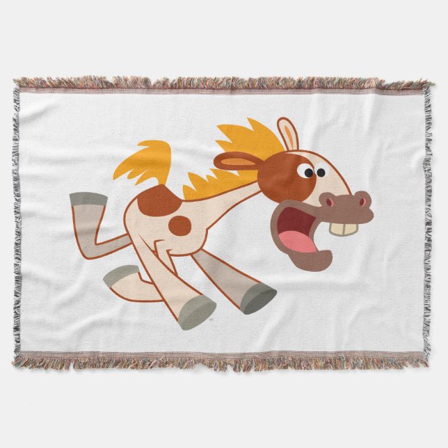 Manta Animado Personalizado Pinto Horse Throw Blanket (Anverso)