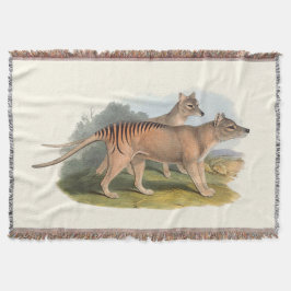 Manta Animales de Australia el tigre tasmano