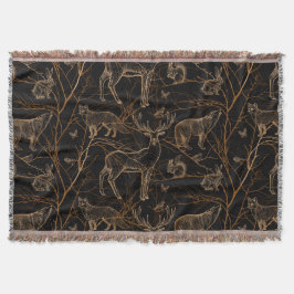 Manta Animales de vida silvestre de los bosques osos de