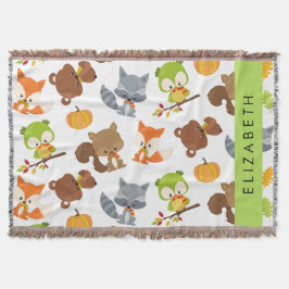 Manta Animales de Woodland, Animales Forestales, Tu Nomb