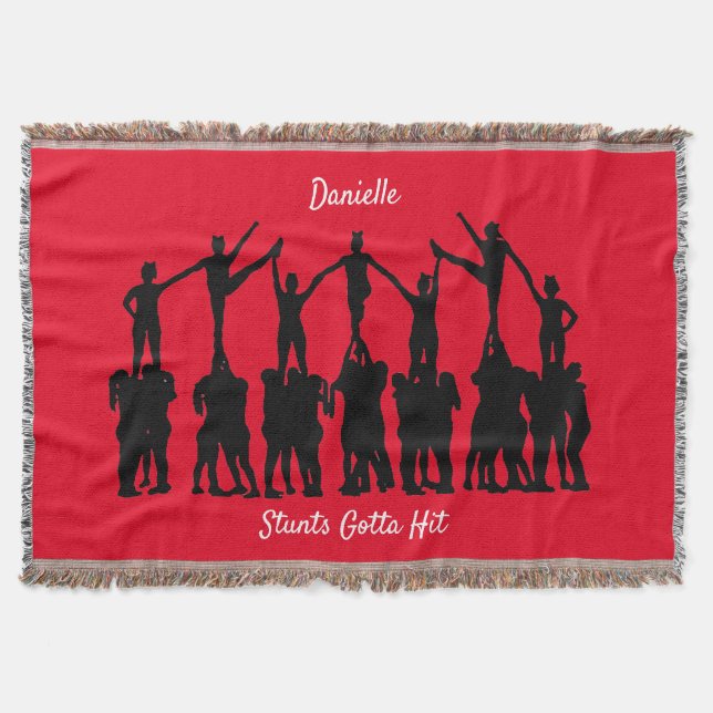 Manta Animando "Stunts Gotta Hit" Personalizado Rojo (Anverso)