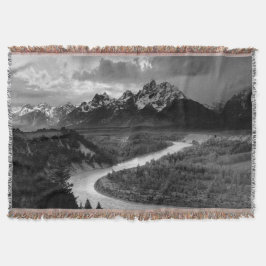 Manta Ansel Adams Teton el río Snake