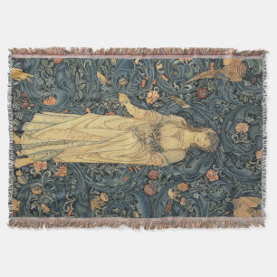 Manta antigua del tiro de la flora de William