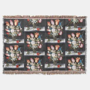 Manta Antiguas Tulipas y Rosas Holandesas de Bosschaert