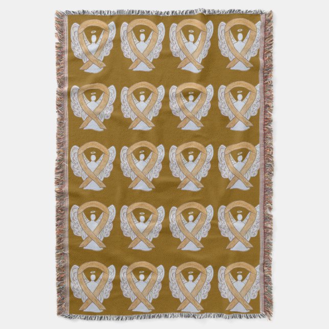 Manta Apéndice Cinta de sensibilización sobre el cáncer  (Frente vertical)