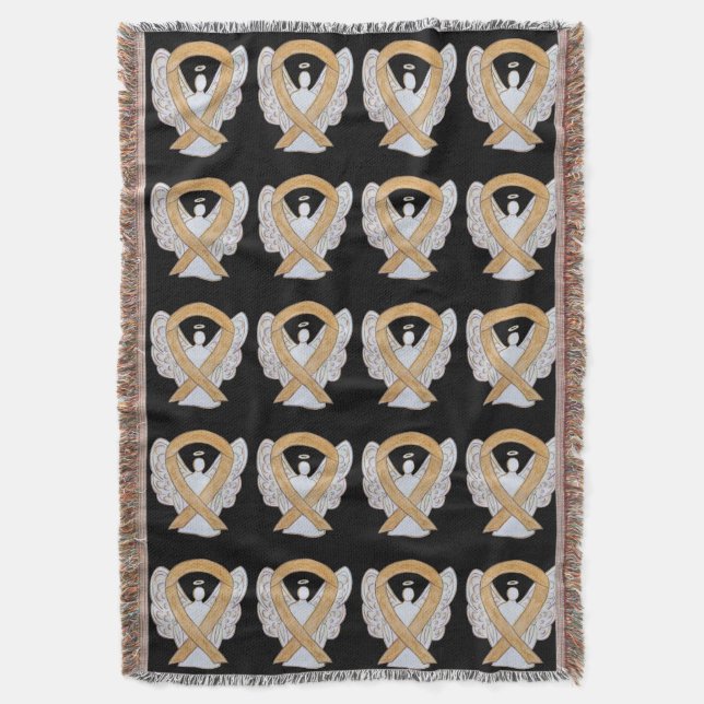 Manta Apéndice Cinta de sensibilización sobre el cáncer  (Frente vertical)