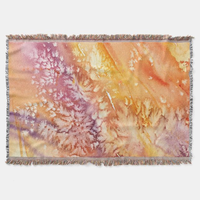 Manta APRICOT SORBET Abstrage Watercolor (Anverso)