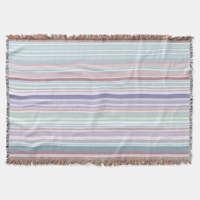 Manta Aqua, Blush and Lavender Stripes (Anverso)