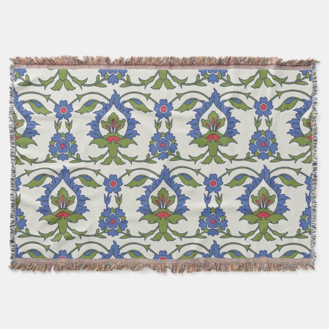 Manta Árabe Tradicional: Iznik Tile Seamless. (Anverso)