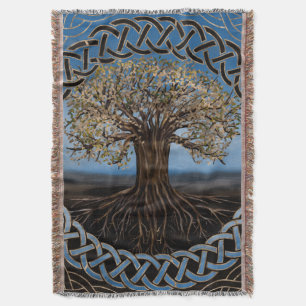 Manta Árbol de la vida - dibujo de Yggdrasil