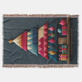 Manta Árbol de Navidad con textura de tela acolchada aco
