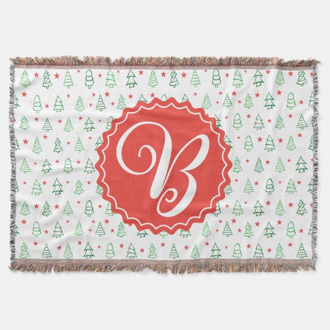 Manta Árbol de Navidad rojo y verde (Anverso)