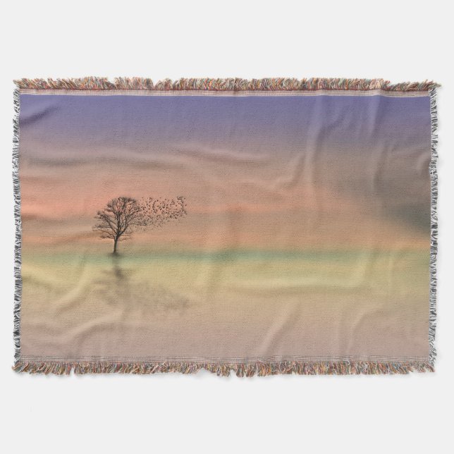 Manta Árbol que sopla en el viento (Anverso)