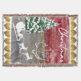 Manta Árboles de Navidad vintage