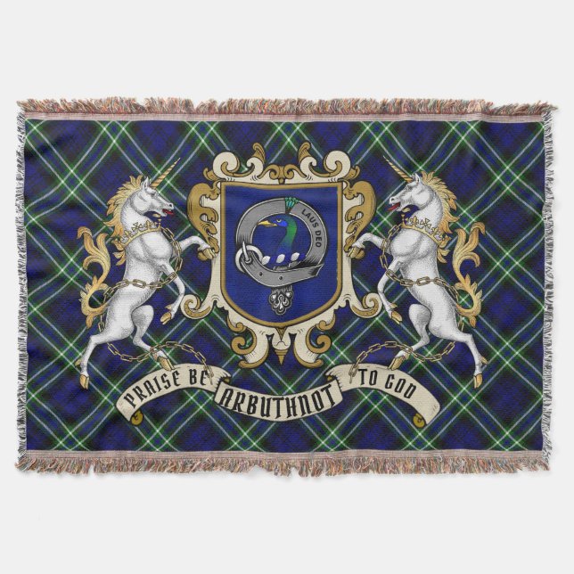 Manta Arbuthnot Clan Badge & Tartan (Anverso)