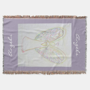 Manta Arcoiris Corazones Guardian Ángel Personalizado La