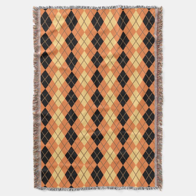 Manta Argyle de Halloween (Frente vertical)