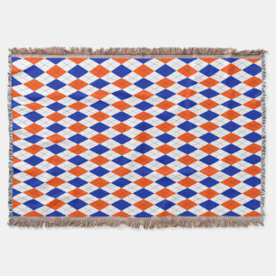 Manta Argyle naranja y Diamante Azul