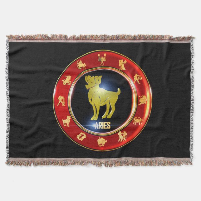 Manta Aries Zodiac Rótulo Astrología (Anverso)