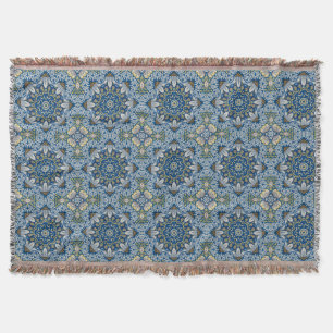 Manta Armonía azul - Mandala floral
