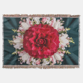 Manta Arreglo floral de la Armada Roja sobre lujo