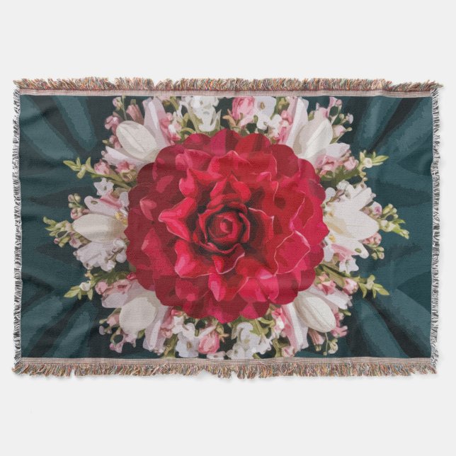 Manta Arreglo floral de la Armada Roja sobre lujo (Anverso)