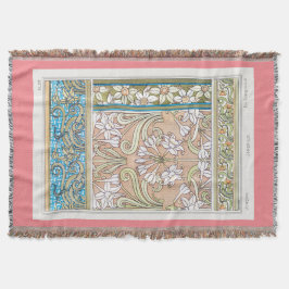 Manta Art Nouveau daffodil Verneui arte textil de flores