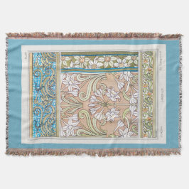 Manta Art Nouveau daffodil Verneui arte textil de flores