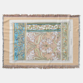 Manta Art Nouveau daffodil Verneui arte textil de flores