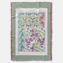 Manta Art Nouveau floral thistle textil art verneuil