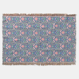 Manta Art Nouveau Floral Throw Blanket