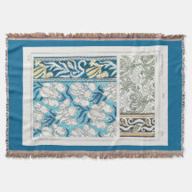 Art Nouveau iris lily arte textil floral