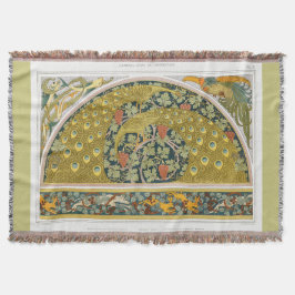 Manta Art nouveau peacock rooster grapevine verneuil