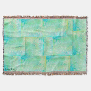 Manta Arte abstracto azul y verde