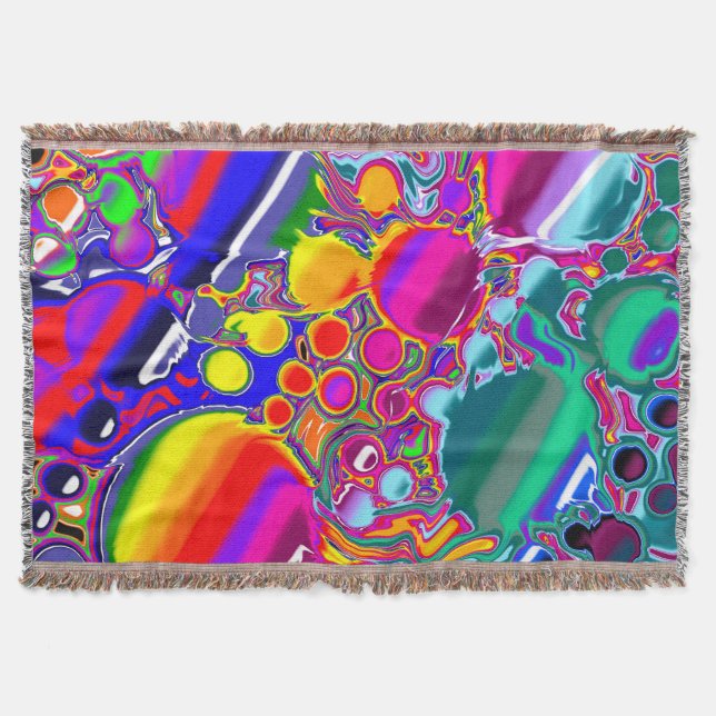 Manta Arte abstracto de explosión en arco iris (Anverso)
