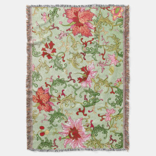 Manta Arte Antiguo Chinoiserie Floral Chino Art Nouveau
