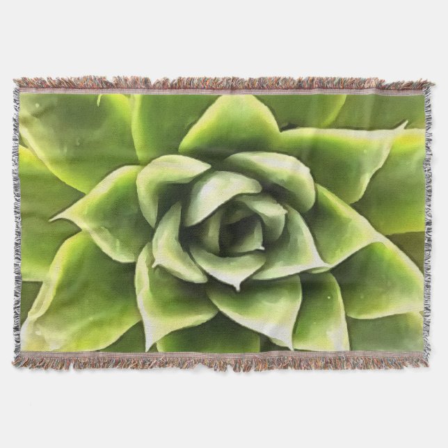 Manta Arte Cacti verde exitoso (Anverso)