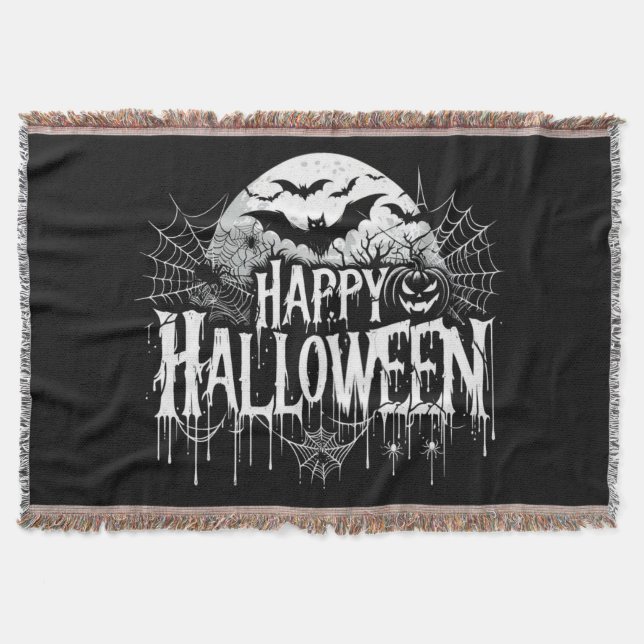 Manta Arte de Halloween feliz (Anverso)