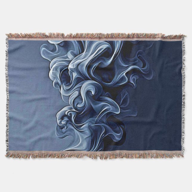 Manta Arte de humo azul emocional (Anverso)